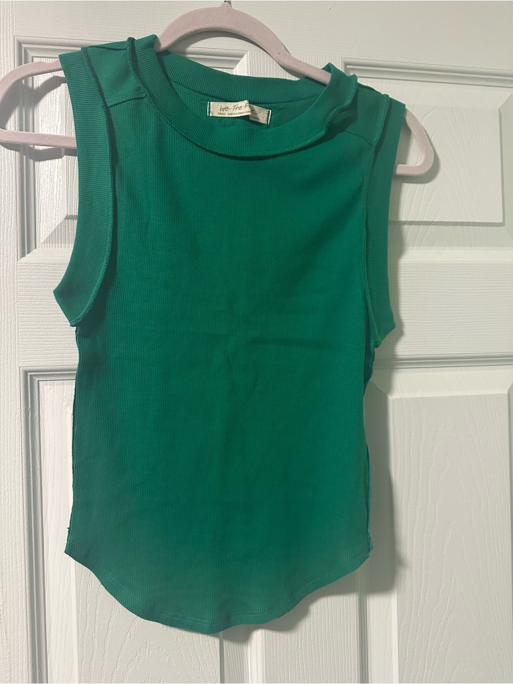 Free People Kate Rib Stretch Cotton Tank In Cobalt Blue Size S - Picture 4 of 5